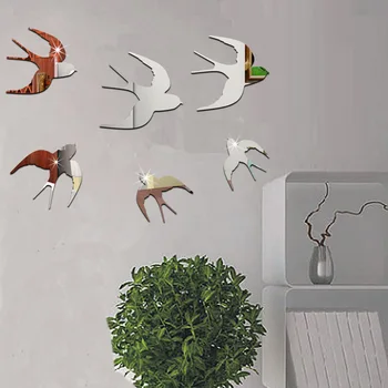 3D Adhesive Reflections-Mirror Birds Swallows Mirror DIY Wall Stickers 10.25 x 15-Inches 6pcs/lot
3D Adhesive Reflections-Mirror Birds Swallows Mirror DIY Wall Stickers 10.25 x 15-Inches 6pcs/lot