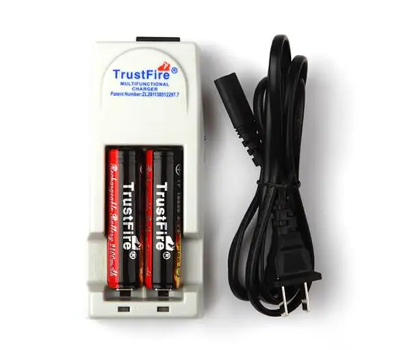 2pcs TrustFire Protected 18650 3.7V 2400mAh Li-ion Rechargeable Battery+TrustFire TR-001 Universal Lithium Battery Charger
2pcs TrustFire Protected 18650 3.7V 2400mAh Li-ion Rechargeable Battery+TrustFire TR-001 Universal Lithium Battery Charger