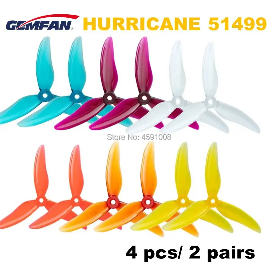 4pcs/2pairs Gemfan Hurricane 51499 tri-blade Propeller Props for 2306 2207 Motor RC FPV Multirotor 3 Blade CW CCW Propeller
4pcs/2pairs Gemfan Hurricane 51499 tri-blade Propeller Props for 2306 2207 Motor RC FPV Multirotor 3 Blade CW CCW Propeller