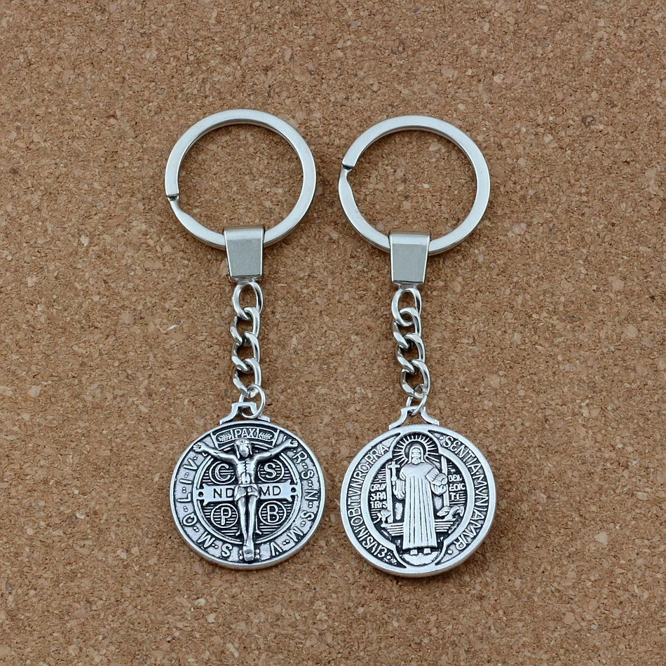 30mm Keychain Saint Jesu Benedict Nursia Patron Medal Crucifix Cross Religious Key Ring Travel Protection 29mm Pendant 1pcs
30mm Keychain Saint Jesu Benedict Nursia Patron Medal Crucifix Cross Religious Key Ring Travel Protection 29mm Pendant 1pcs