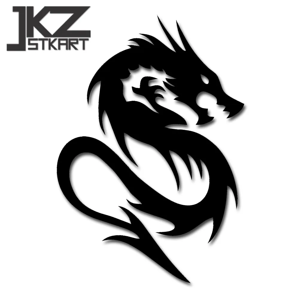 

JKZ STKART Vinyl Die Cut Car Sticker Decals Dragon Symbol 15 x 9 cm for Motor Bike Truck Helmet Decorated Stickers