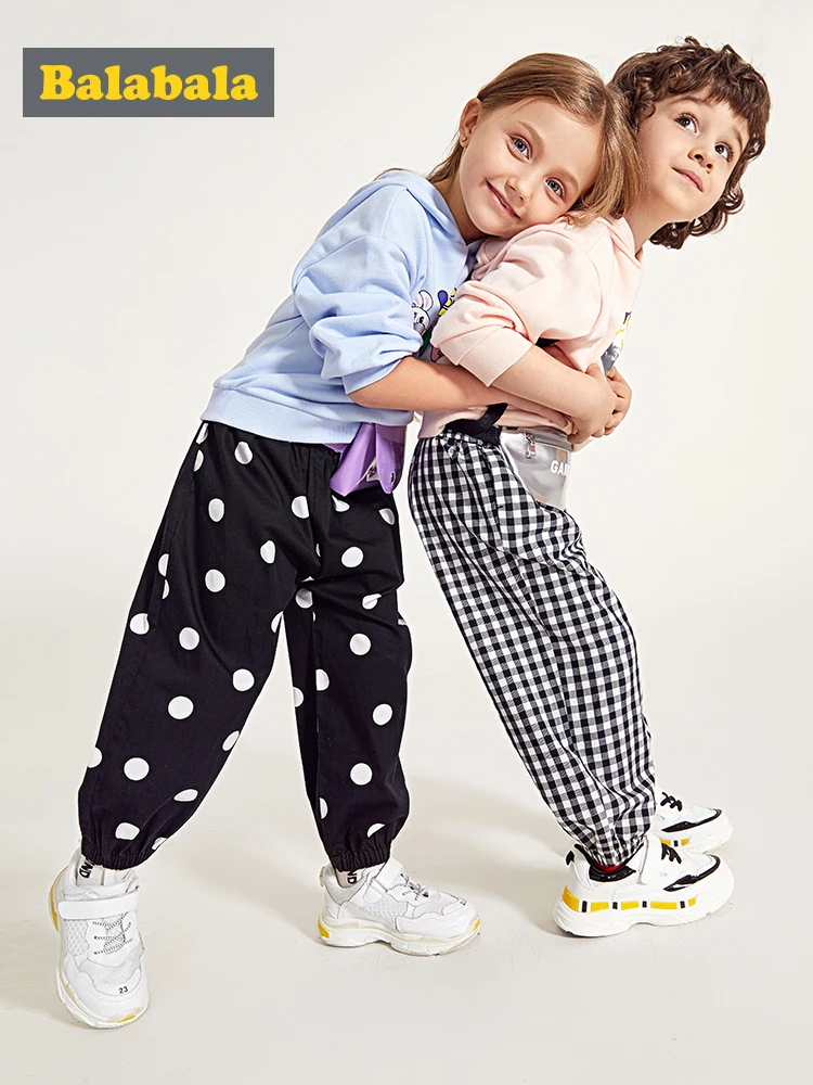 Balabala Kids Girls Checked Polka Dot Trousers Loose Fit Ankle Banded Pants Children Toddler Girl Trousers with Elastic Waist
Balabala Kids Girls Checked Polka Dot Trousers Loose Fit Ankle Banded Pants Children Toddler Girl Trousers with Elastic Waist