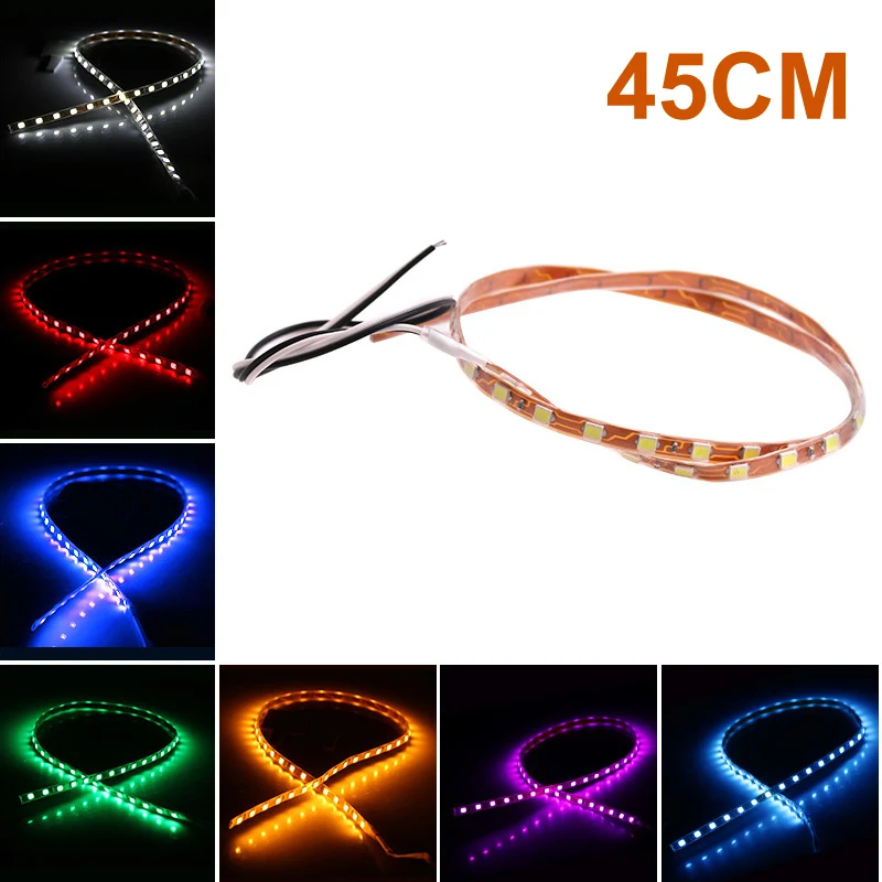 45CM Car Flexible LED Eyebrow Strip Car Daytime Running Light DRL Lamp Bar Day Lights Blue Red Green White Yellow
45CM Car Flexible LED Eyebrow Strip Car Daytime Running Light DRL Lamp Bar Day Lights Blue Red Green White Yellow