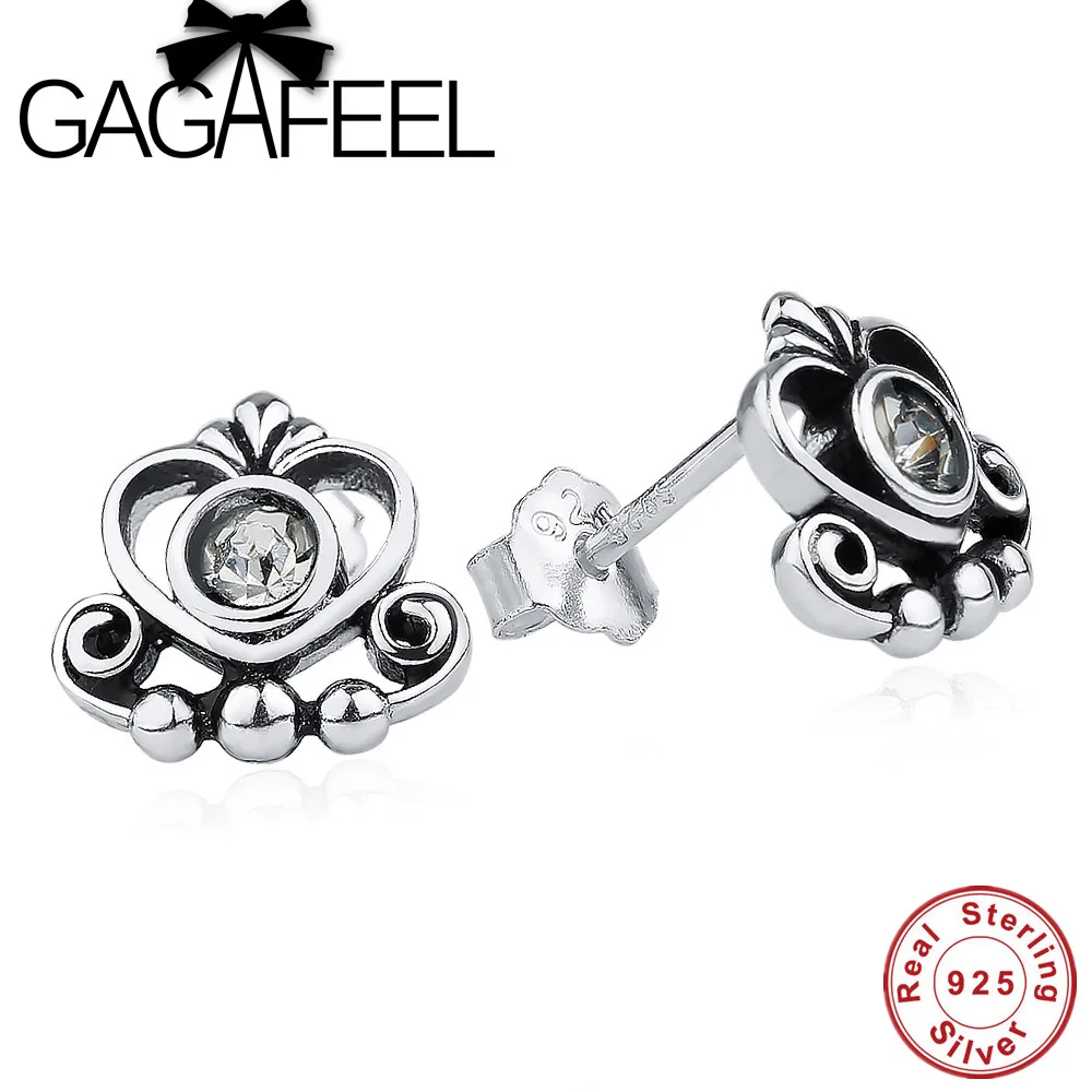 GAGAFEEL 925 Sterling Silver Earrings Clear CZ Heart Crown Stud Earrings for Women Wedding Earrings Princess Style High Quality
GAGAFEEL 925 Sterling Silver Earrings Clear CZ Heart Crown Stud Earrings for Women Wedding Earrings Princess Style High Quality