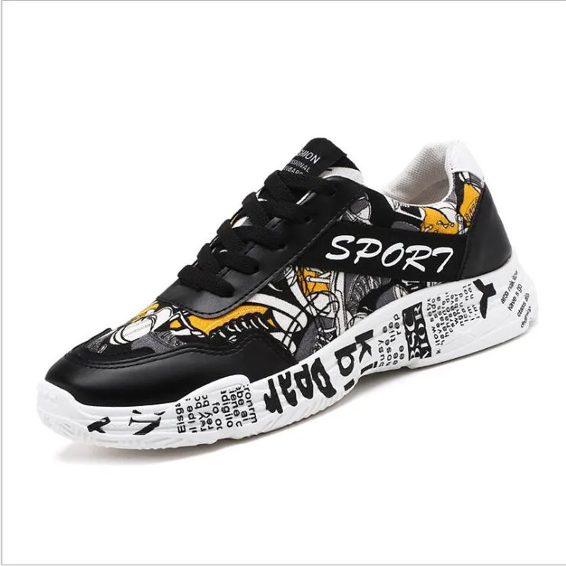2019 spring and summer new creative irregular graffiti old tide shoes shoes men's wild trend small white men's shoes
2019 spring and summer new creative irregular graffiti old tide shoes shoes men's wild trend small white men's shoes