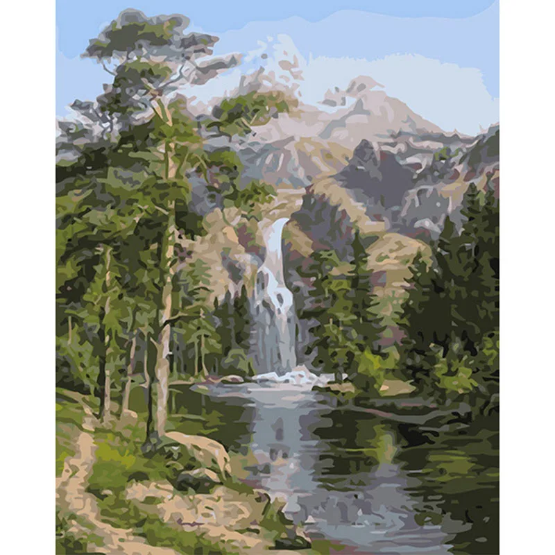 Frameless Mountain Waterfall Landscape DIY Painting By Numbers Hand Painted Oil Painting For Home Wall Art Picture 40x50cm Arts
Frameless Mountain Waterfall Landscape DIY Painting By Numbers Hand Painted Oil Painting For Home Wall Art Picture 40x50cm Arts