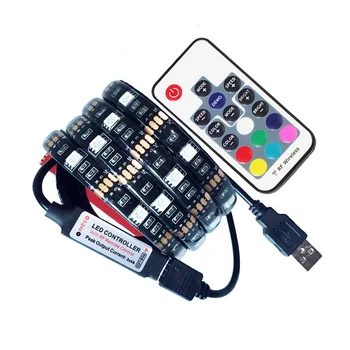DC5V USB LED strip 5050 RGB Flexible Light 1M 2M TV Background Lighting RGB LED strip Adhesive Tape IP20 / IP65 waterproof
DC5V USB LED strip 5050 RGB Flexible Light 1M 2M TV Background Lighting RGB LED strip Adhesive Tape IP20 / IP65 waterproof