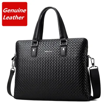 2019 Perfect Quality Fashion Woven Pattern Genuine Leather Men Handbags Casual Shoulder Bag Classic Black Business Briefcase
2019 Perfect Quality Fashion Woven Pattern Genuine Leather Men Handbags Casual Shoulder Bag Classic Black Business Briefcase