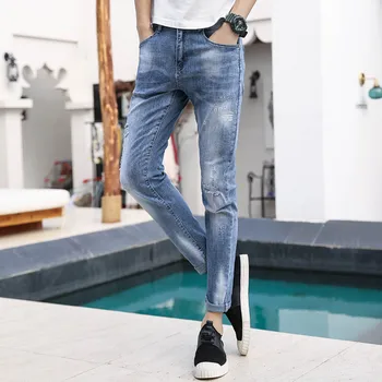 2019Men New Casual Denim Straight Hole Trouser Jeans Belt Long Pant 30-36 pantalones hombre streetwear joggers cargo pants men
2019Men New Casual Denim Straight Hole Trouser Jeans Belt Long Pant 30-36 pantalones hombre streetwear joggers cargo pants men