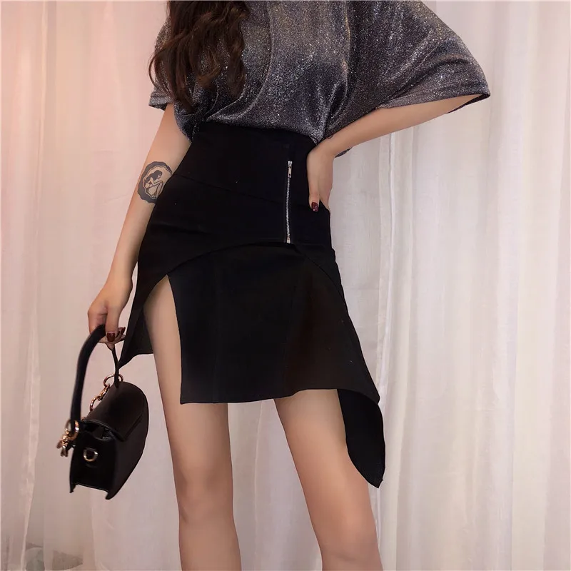 BGTEEVER High Waisted Irregular Zipper Side Split Women Skirts Sexy Black Summer Casual Skirt female bottoms feminino 2018
BGTEEVER High Waisted Irregular Zipper Side Split Women Skirts Sexy Black Summer Casual Skirt female bottoms feminino 2018