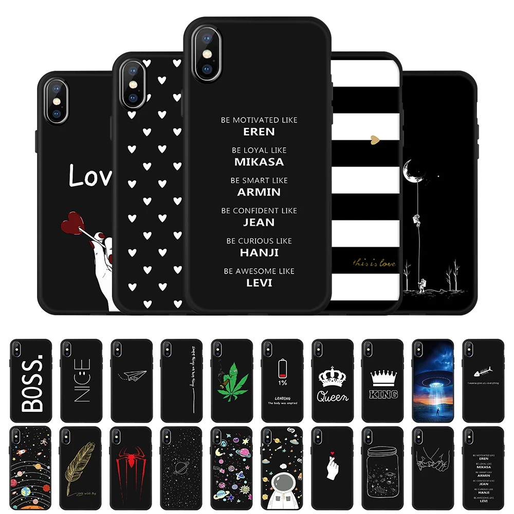 Black Matte Pattern Case for iPhone XS Max XR X 7 8 Plus TPU Protective Cute Cartoon Printed Cover for iPhone 6 6S Plus 5 5S SE
Black Matte Pattern Case for iPhone XS Max XR X 7 8 Plus TPU Protective Cute Cartoon Printed Cover for iPhone 6 6S Plus 5 5S SE