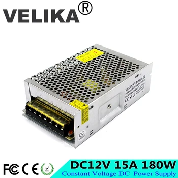Regulated Power Source Switch 180W 15A DC12V Power Supply Transformer 110-220V AC to DC 12V SMPS For CNC CCTV 3D Printer Light
Regulated Power Source Switch 180W 15A DC12V Power Supply Transformer 110-220V AC to DC 12V SMPS For CNC CCTV 3D Printer Light