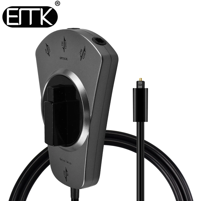 EMK Black Digital Optical Cable Selector 3-Way Optical Audio Switch SPDIF Toslink Cable Hub Switcher for CD player Free Shipping
EMK Black Digital Optical Cable Selector 3-Way Optical Audio Switch SPDIF Toslink Cable Hub Switcher for CD player Free Shipping