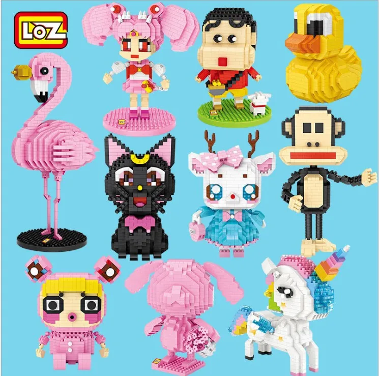 LOZ Mini Building Rainbow Unicorn Anime Flamingo Peach Girl Cartoon Cat Luna Duck Monkey Reindeer Action Finger Toys Gift
LOZ Mini Building Rainbow Unicorn Anime Flamingo Peach Girl Cartoon Cat Luna Duck Monkey Reindeer Action Finger Toys Gift