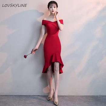 Bridesmaid Dresses New Satin Prom Dresses Boat Neck Knee-Length Cap Sleeves Wedding Bridesmaid Gown Formal Wine Red Dress
Bridesmaid Dresses New Satin Prom Dresses Boat Neck Knee-Length Cap Sleeves Wedding Bridesmaid Gown Formal Wine Red Dress