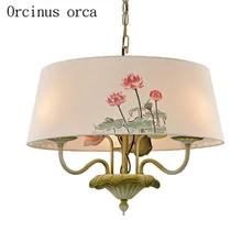 New Chinese lotus chandelier teahouse living room dining room Japanese style round lotus fabric pendant lamp free shipping
New Chinese lotus chandelier teahouse living room dining room Japanese style round lotus fabric pendant lamp free shipping