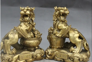 ymying 1010++++9 Chinese FengShui Pure Brass Wealth PiXiu Lion Beast Treasure Bowl Statue Pair
ymying 1010++++9 Chinese FengShui Pure Brass Wealth PiXiu Lion Beast Treasure Bowl Statue Pair