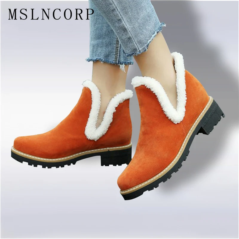 Plus Size 34-43 Warm Plush Platform Ankle Snow Boots Flat Women Winter Non-slip Suede Ladies Rubber Sole Slip On Cotton Shoes
Plus Size 34-43 Warm Plush Platform Ankle Snow Boots Flat Women Winter Non-slip Suede Ladies Rubber Sole Slip On Cotton Shoes