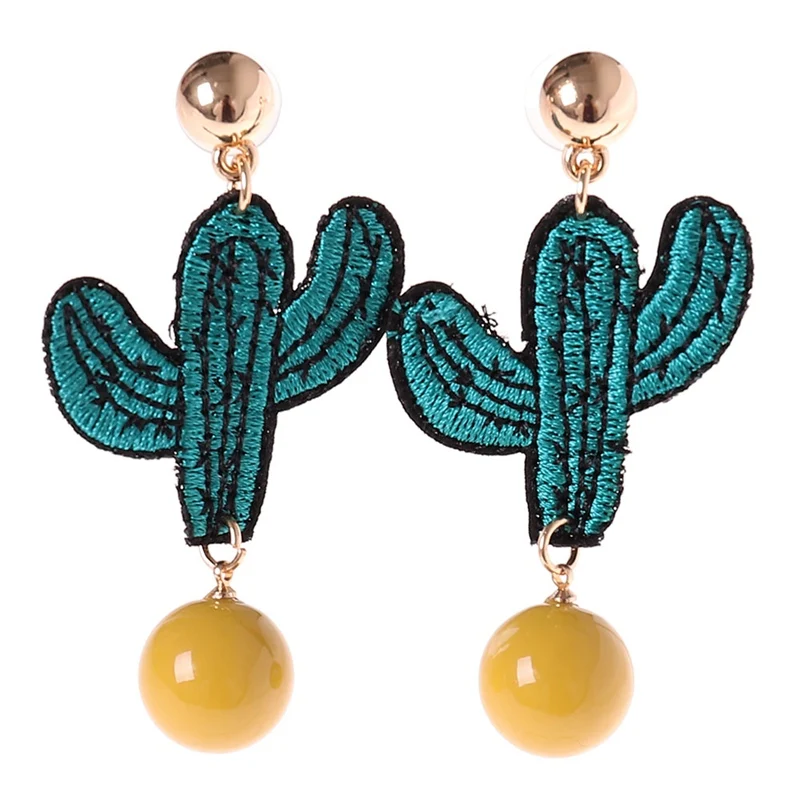 1 Pair Cute Embroidery Cactus Earrings Korean Style Stud Earrings For Women Best Jewelry Gift
1 Pair Cute Embroidery Cactus Earrings Korean Style Stud Earrings For Women Best Jewelry Gift