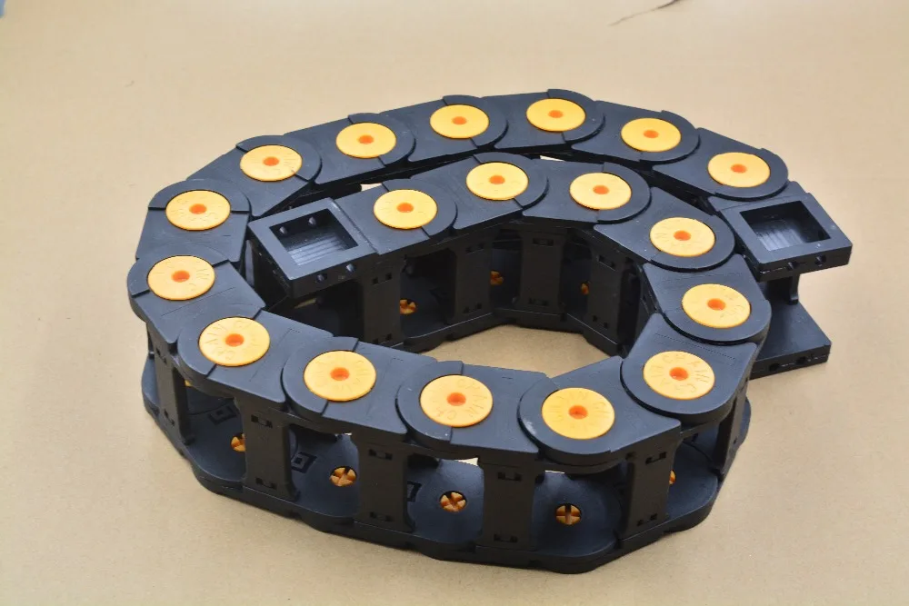35x50 Drag Chain Transmission Plastic Machine Cable Wire Carrier with end connectors for CNC Router Machine Tool length 1000mm
35x50 Drag Chain Transmission Plastic Machine Cable Wire Carrier with end connectors for CNC Router Machine Tool length 1000mm