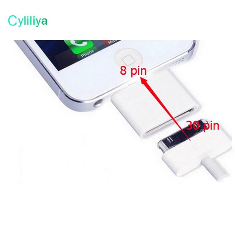cyliliya 20Pcs/lot 30 Pin to 8 Pin Adapter for iPhone 5 5S 5C 6 6Plus 7 7plus Support iOS9.3.2 10 10.x.x converter adapter
cyliliya 20Pcs/lot 30 Pin to 8 Pin Adapter for iPhone 5 5S 5C 6 6Plus 7 7plus Support iOS9.3.2 10 10.x.x converter adapter