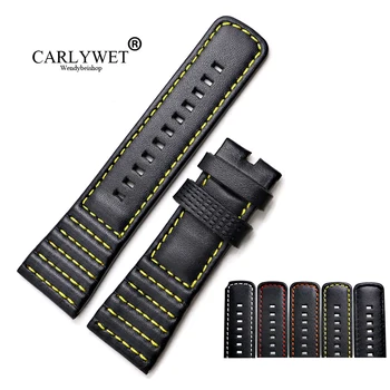 CARLYWET 28mm Wholesale Genuine Leather With Black White Orange Red Yellow Stitches Wrist Watchband Strap Loops For SevenFriday
CARLYWET 28mm Wholesale Genuine Leather With Black White Orange Red Yellow Stitches Wrist Watchband Strap Loops For SevenFriday