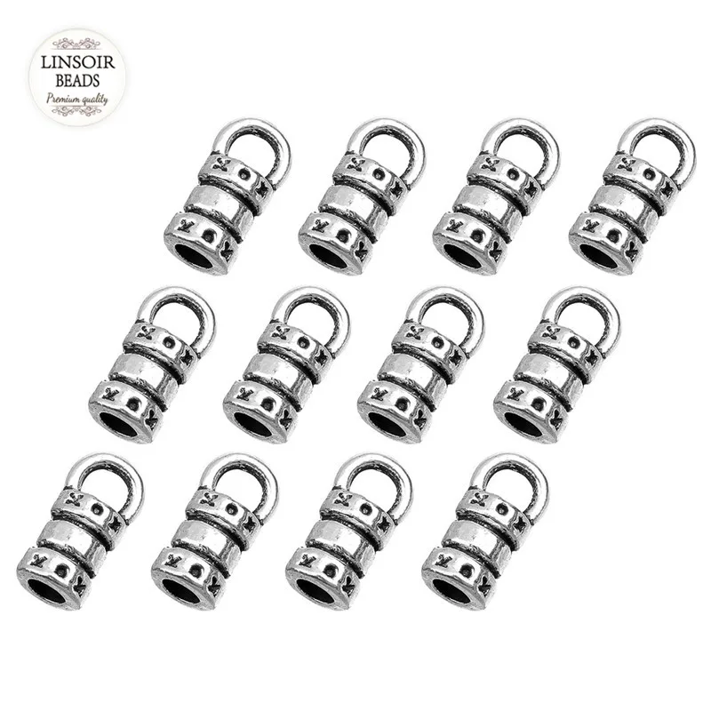 LINSOIR 100pcs/lot Antique Silver Bead Caps 2mm Tassels End Fit DIY Handmade Leather Cord Necklace Jewelry Making Findings | Украшения и