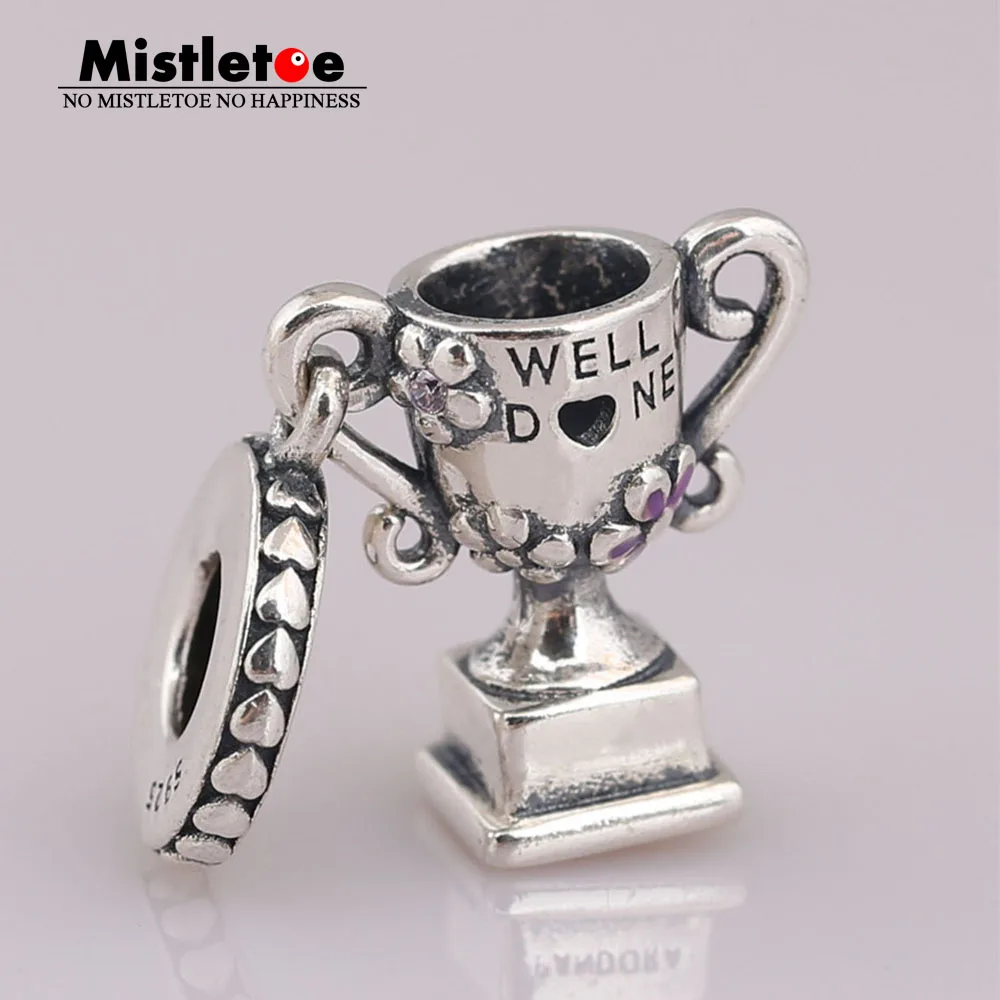 Mistletoe 925 Sterling Silver Achievement Trophy Dangle Charm, Pink Crystal & Lilac Enamel Fit European Bracelet
Mistletoe 925 Sterling Silver Achievement Trophy Dangle Charm, Pink Crystal & Lilac Enamel Fit European Bracelet