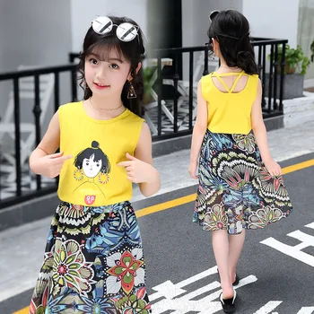 flower print skirt long+cartoon print tshirt girl teenagers clothes for girl 10 11 12 Chiffon girls clothes set conjunto infantl
flower print skirt long+cartoon print tshirt girl teenagers clothes for girl 10 11 12 Chiffon girls clothes set conjunto infantl