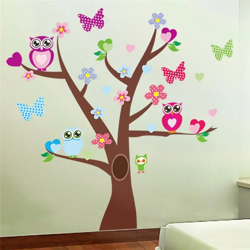 cute owls tree wall stickers for kids room decorations nursery cartoon children girls decals 1006. animals mural art flowers 4.0
cute owls tree wall stickers for kids room decorations nursery cartoon children girls decals 1006. animals mural art flowers 4.0