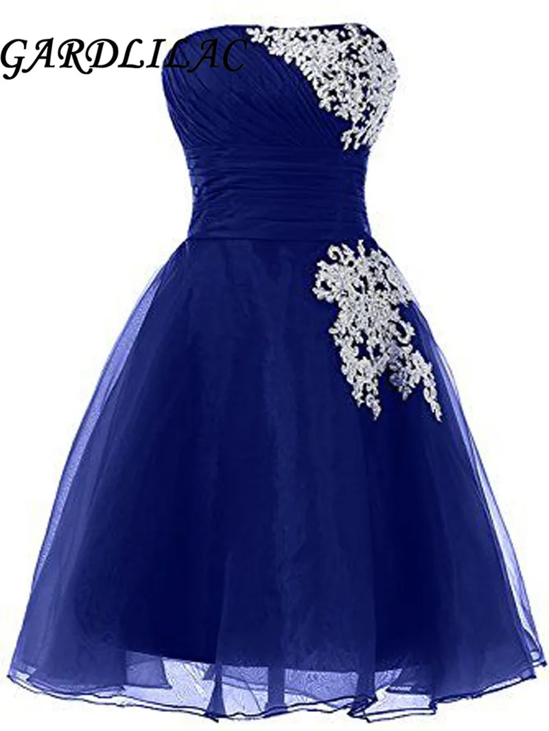 Gardlilac Royal Blue Chiffon Short Homecoming Prom Dress 2018 Appliques Short Party Gown Bridesmaid Dress
Gardlilac Royal Blue Chiffon Short Homecoming Prom Dress 2018 Appliques Short Party Gown Bridesmaid Dress