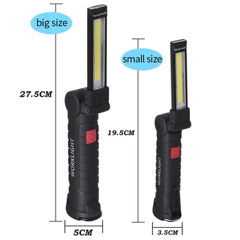 Foldable COB LED Work Inspection Light 5 modes USB Rechargeable Flashlight Magnetic HOOK Hanging torch lamp Built in Battery
Foldable COB LED Work Inspection Light 5 modes USB Rechargeable Flashlight Magnetic HOOK Hanging torch lamp Built in Battery