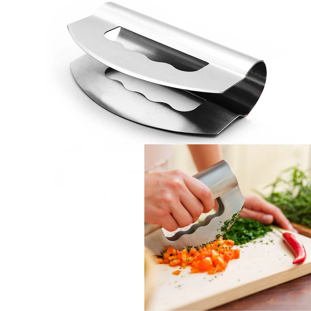 1Pcs Mezzaluna Chopper - Stainless Steel Mezzaluna Knife Multipurpose Premium Salad Chopper for Home and Restaurant
1Pcs Mezzaluna Chopper - Stainless Steel Mezzaluna Knife Multipurpose Premium Salad Chopper for Home and Restaurant