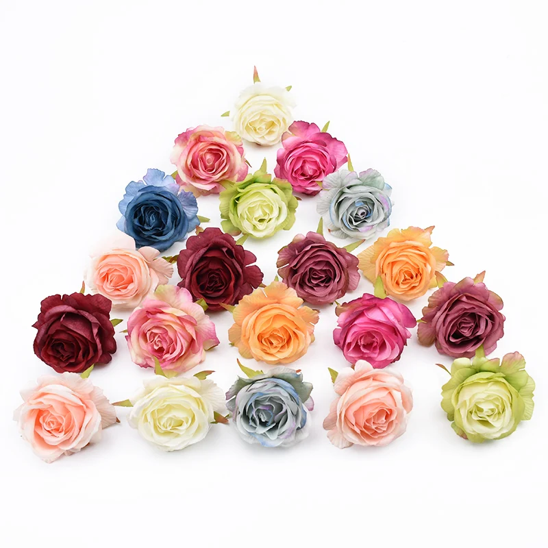 Description Picture 4 of item10pcs Artificial Plants Decorative Fake Flowers Wall DIY Wedding Bridal Accessories Clearance Silk Roses Home Decor Scrapbooking