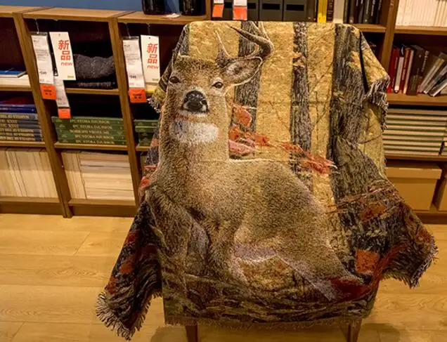 American style retro deer pattern cotton thread blanket living room sofa blanket cover thicken towel blanket sofa cover mat
American style retro deer pattern cotton thread blanket living room sofa blanket cover thicken towel blanket sofa cover mat