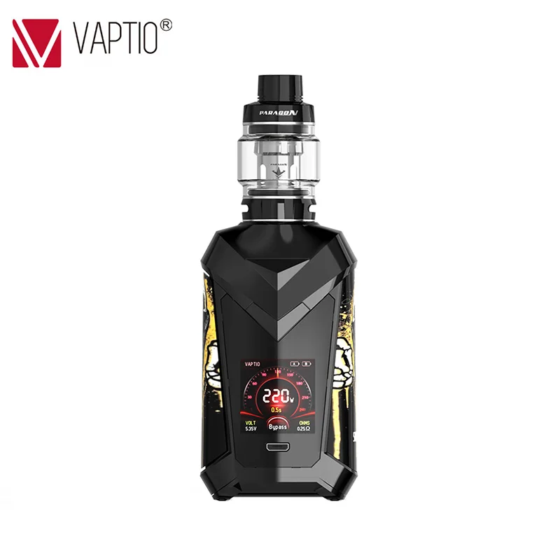 Vaptio Super Cape vape 220W Vaporizer Kit 8.0ml atomizer Electronic cigarette Kit Top Filling large screen display cool design
Vaptio Super Cape vape 220W Vaporizer Kit 8.0ml atomizer Electronic cigarette Kit Top Filling large screen display cool design