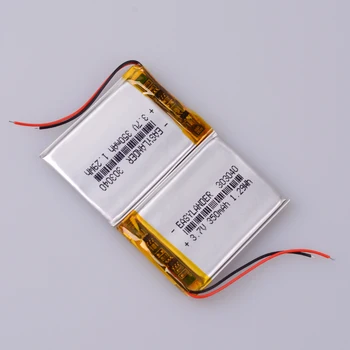 3pcs/Lot Battery Li-polymer Rechargeable ion 3.7V 350 mAh for bluetooth mp3 reader 303040
3pcs/Lot Battery Li-polymer Rechargeable ion 3.7V 350 mAh for bluetooth mp3 reader 303040