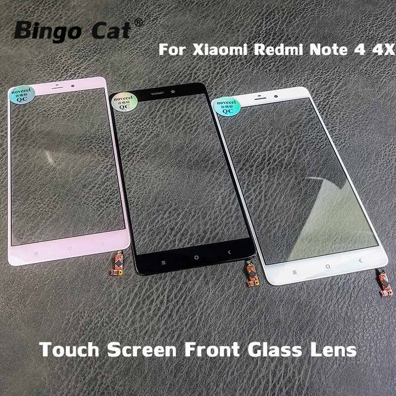 

New Outer Touch Screen Front Glass Lens Replacement For Xiaomi Redmi note 4 External LCD Screen Touch Panel repair parts