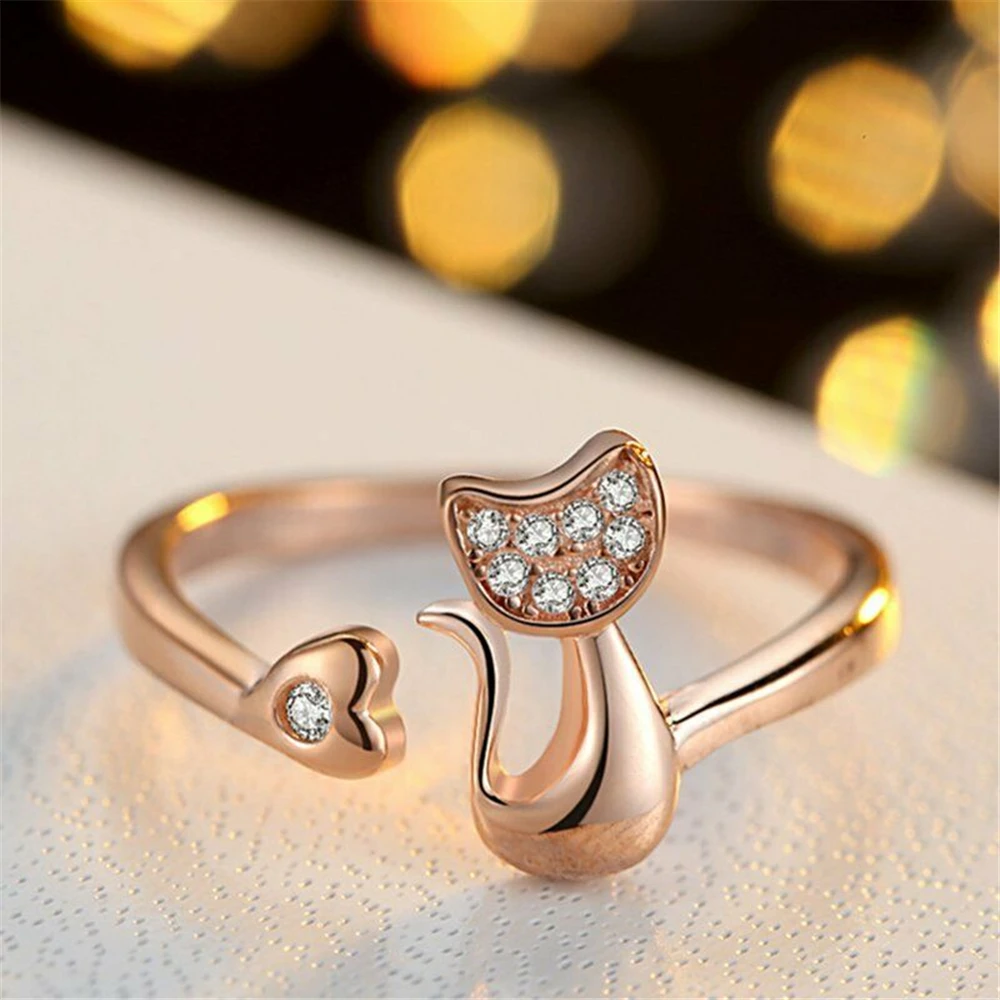 New Crystal Rose Gold Cat Knuckle Ring Charm Finger Women Jewellery Gift Party for Women/Girls Chosen
New Crystal Rose Gold Cat Knuckle Ring Charm Finger Women Jewellery Gift Party for Women/Girls Chosen