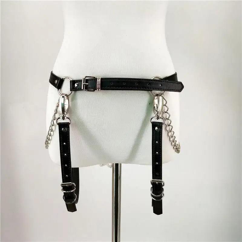 Handmade Unisex Men Women Holographic Harness Wide Waist Belt Vinyl PVC Hologram Circle Punk Gothic Chain Link Metal Strap
Handmade Unisex Men Women Holographic Harness Wide Waist Belt Vinyl PVC Hologram Circle Punk Gothic Chain Link Metal Strap