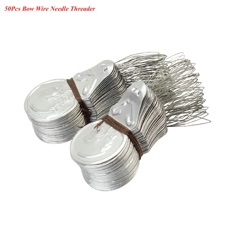 50Pcs/Lot Hot Sliver Bow Wire Needle Threader Hand Machine Sewing Stitch Insertion Tool Free Shipping Wholesale
50Pcs/Lot Hot Sliver Bow Wire Needle Threader Hand Machine Sewing Stitch Insertion Tool Free Shipping Wholesale