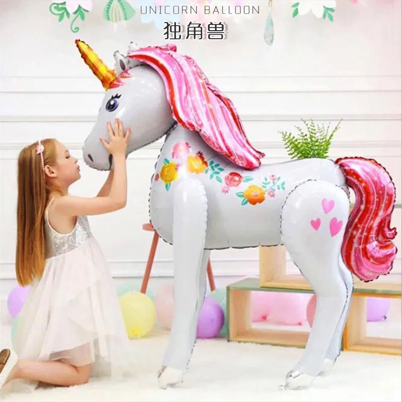 3.8ft Tall Unicorn Party Decorations 3D Walking Giant Unicornio Animal Foil Balloons Girls Birthday Party Decor Kids Supplies
3.8ft Tall Unicorn Party Decorations 3D Walking Giant Unicornio Animal Foil Balloons Girls Birthday Party Decor Kids Supplies