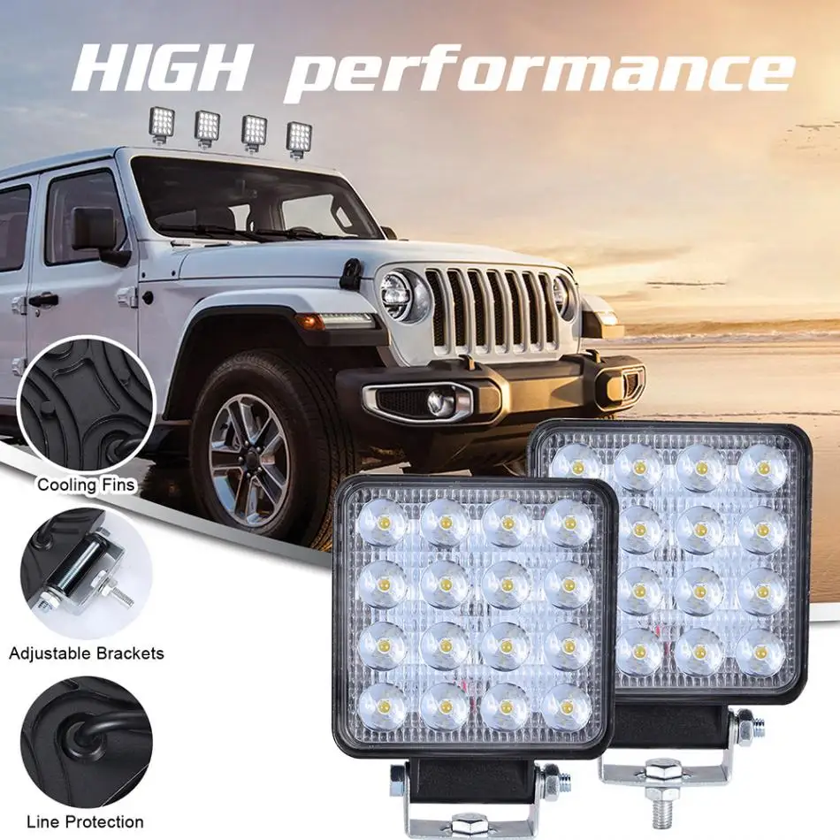 2pcs 160W 6000K 16000LM Square Waterproof LED Work Light Car Headlight for Off-Road Suv Boat 4X4 Jeep JK 4Wd Truck Cars Auto
2pcs 160W 6000K 16000LM Square Waterproof LED Work Light Car Headlight for Off-Road Suv Boat 4X4 Jeep JK 4Wd Truck Cars Auto
