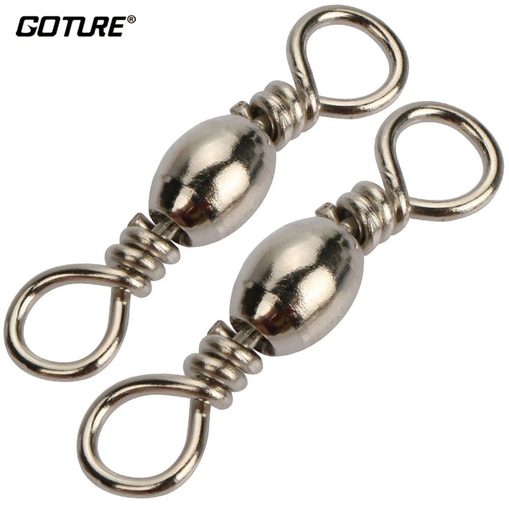 Goture 200pcs/lot Fishing Swivel Rolling Barrel Swivels Stainless Steel Sea Fishing Hook Connector Size 10, 8, 6, 4, 2, 1/0,
Goture 200pcs/lot Fishing Swivel Rolling Barrel Swivels Stainless Steel Sea Fishing Hook Connector Size 10, 8, 6, 4, 2, 1/0,
