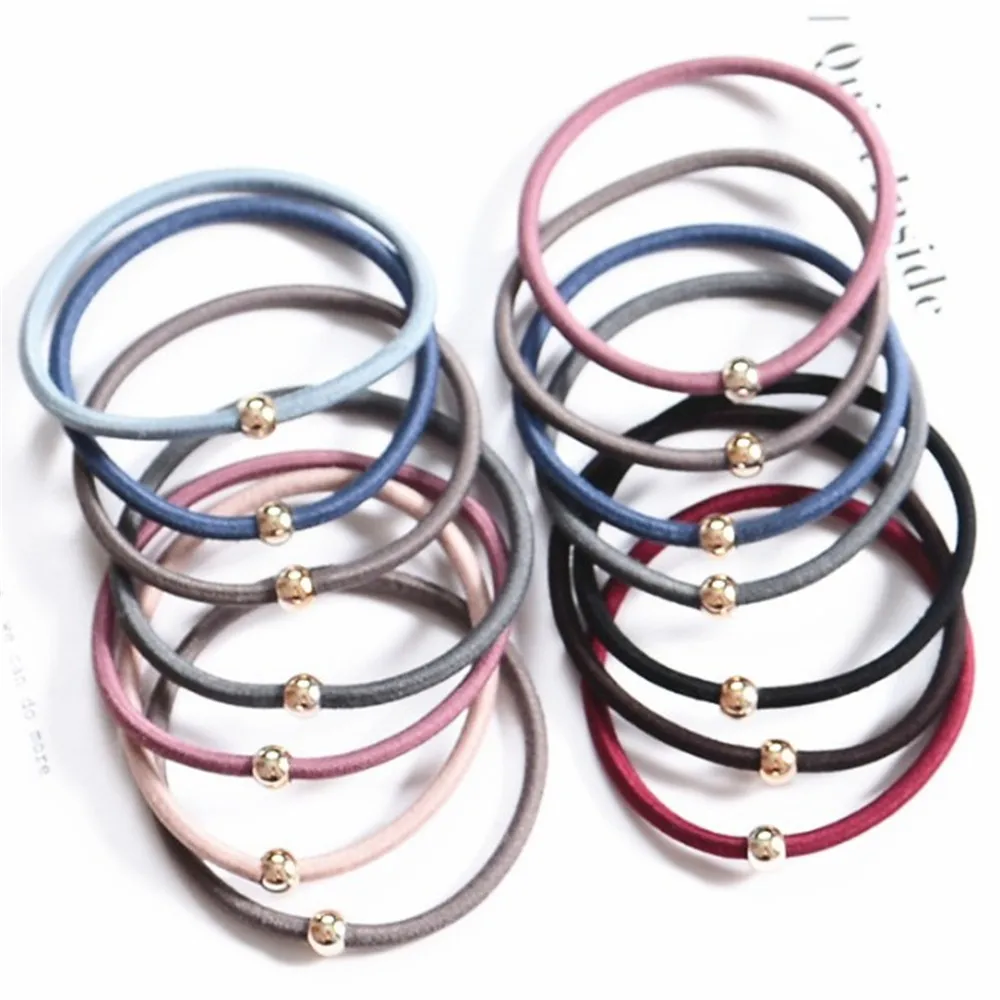 10PCS/Lot Women Basic Colorful Golden Ball Elastic Hair Bands Ponytail Holder Lady Rubber Bands Tie Gum For Hair Accessories
10PCS/Lot Women Basic Colorful Golden Ball Elastic Hair Bands Ponytail Holder Lady Rubber Bands Tie Gum For Hair Accessories
