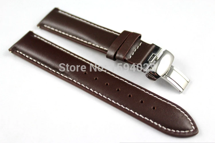 19mm (Buckle18mm) PRC200 T014410 T461 T17 T41 High Quality Silver Butterfly Buckle + Brown Genuine Leather Watch Bands Strap
19mm (Buckle18mm) PRC200 T014410 T461 T17 T41 High Quality Silver Butterfly Buckle + Brown Genuine Leather Watch Bands Strap