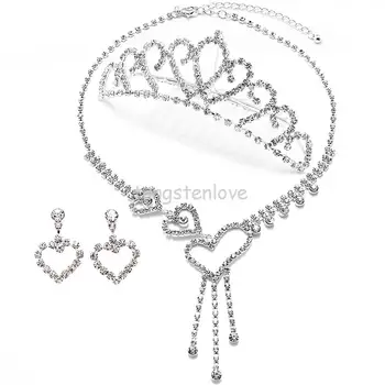 New Gorgeous Wedding Bridal Sets Cz Love Heart Charm Necklace & Tiara Bride Hair Headpiece Front Crown & Earrings Jewelry Set
New Gorgeous Wedding Bridal Sets Cz Love Heart Charm Necklace & Tiara Bride Hair Headpiece Front Crown & Earrings Jewelry Set