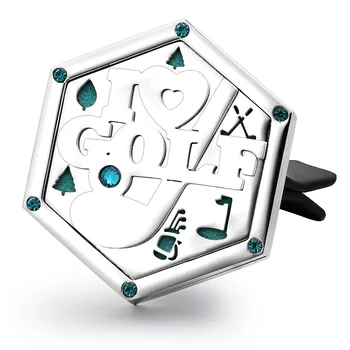 I Love Golf Hexagon 316L Stainless Steel Car Aromatherapy Essential Oil Car Diffuser Locket with Vent Clip
I Love Golf Hexagon 316L Stainless Steel Car Aromatherapy Essential Oil Car Diffuser Locket with Vent Clip