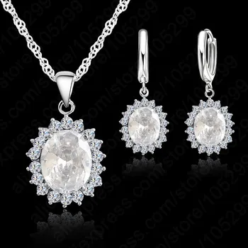 High Quality Jewery Set For Women 925 Sterling Silver Accessories Charm Pendant Necklace Hoop Earring Wedding Bijoux
High Quality Jewery Set For Women 925 Sterling Silver Accessories Charm Pendant Necklace Hoop Earring Wedding Bijoux