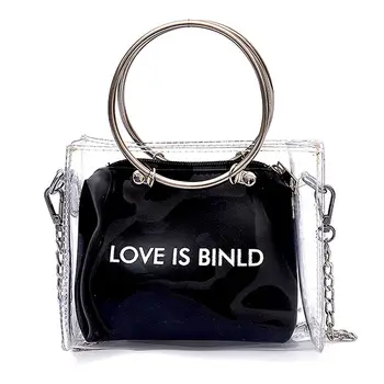 Fashion Women Bag Set Transparent Shoulder Bag+Clutch For Teenage Girls Fashion Jelly Crossbody Bag Circle Handle Tote
Fashion Women Bag Set Transparent Shoulder Bag+Clutch For Teenage Girls Fashion Jelly Crossbody Bag Circle Handle Tote